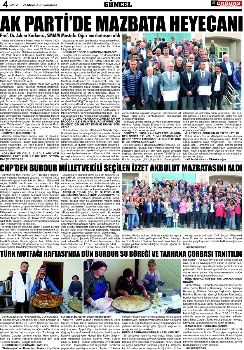 Çağdaş Burdur Gazetesi