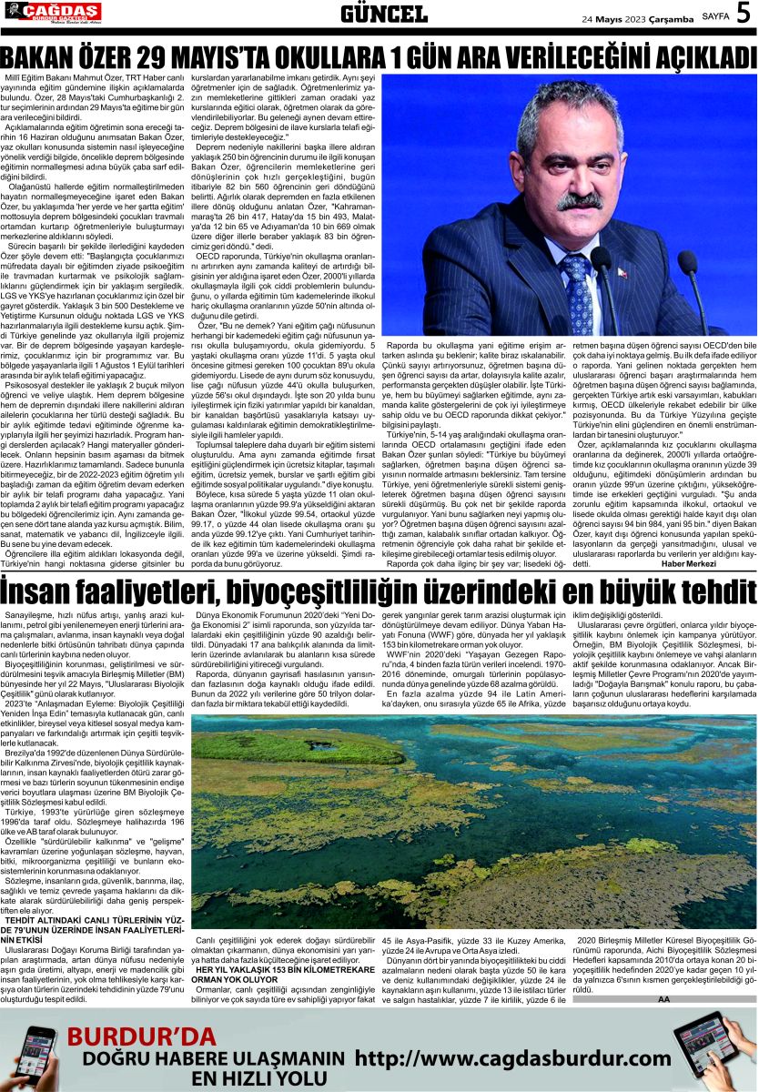 Çağdaş Burdur Gazetesi