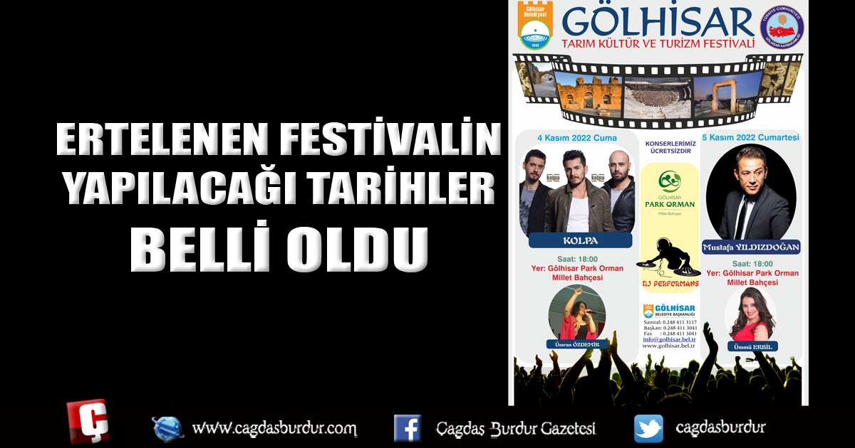 Ertelenen festivalin yapılacağı tarihler belli oldu