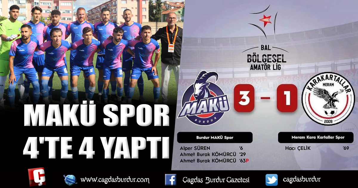 MAKÜ SPOR 4'TE 4 YAPTI