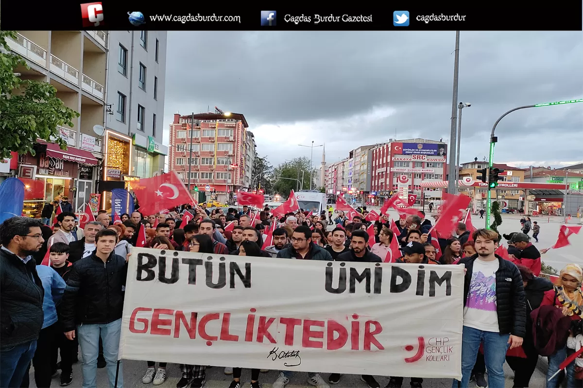 BURDUR'DA 19 MAYIS, GENÇLİK YÜRÜYÜŞÜ İLE KUTLANDI.