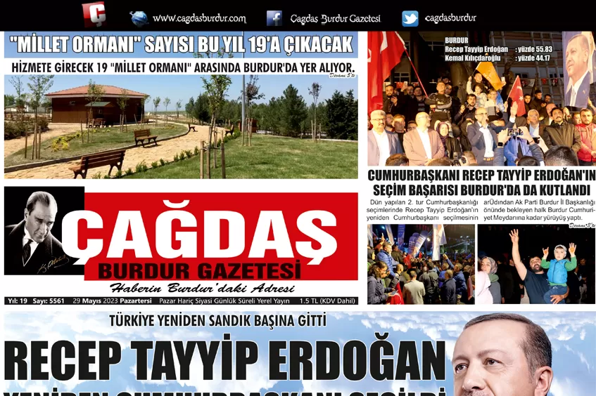 GAZETEMİZİN 29 MAYIS 2023 SAYILI SAYISI 