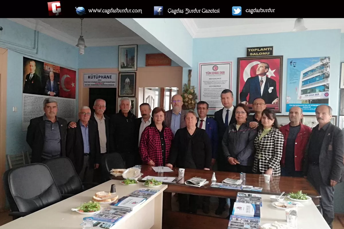 CHP BURDUR MİLLETVEKİLİ ADAYLARI EMEKLİLER DERNEĞİNDE EMEKLİLERİN SORUNLARINI DİNLEDİ