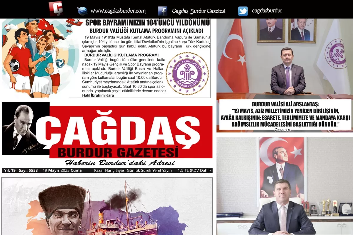 GAZETEMİZİN 19 MAYIS 2023 TARİHLİ SAYISI