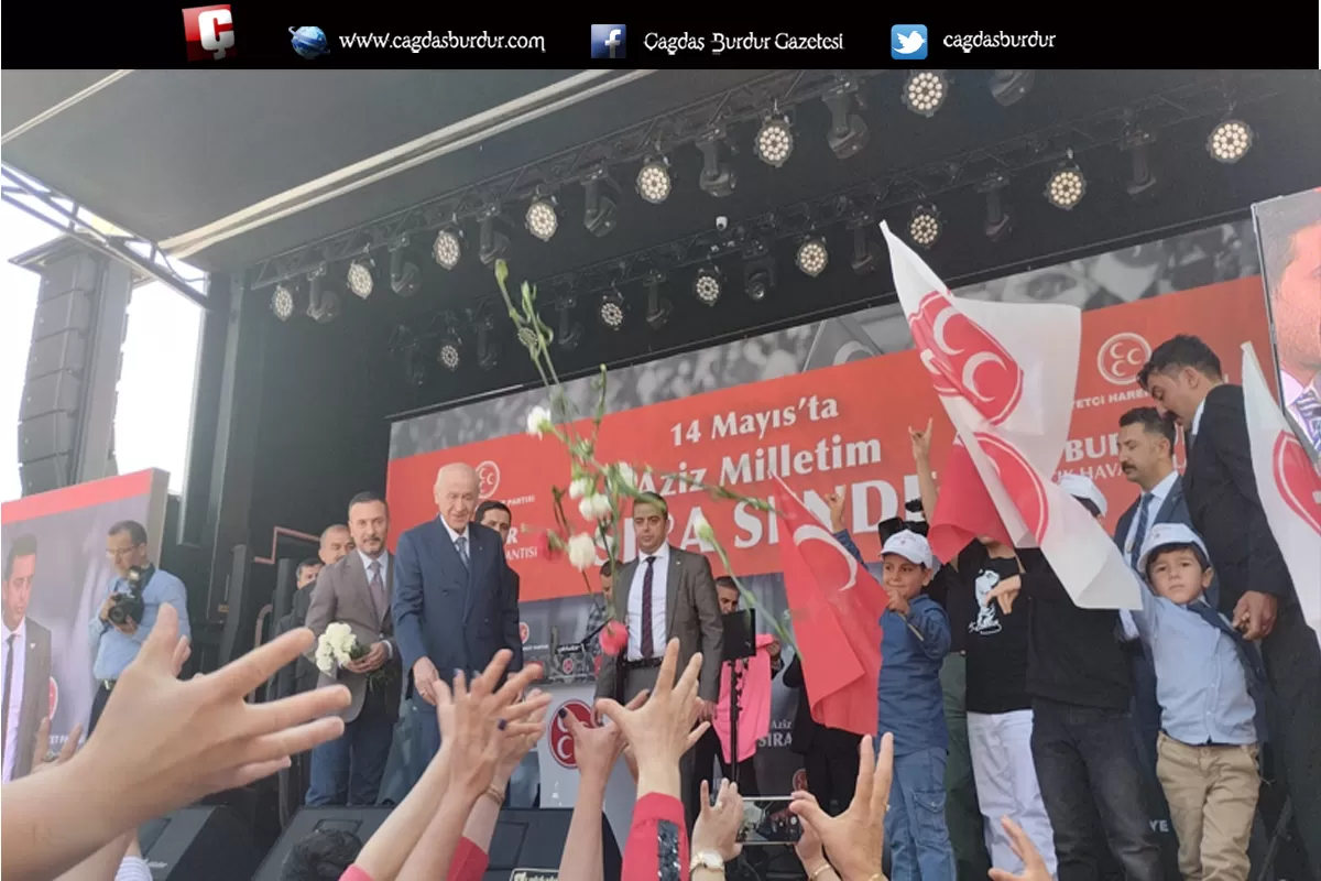 BAHÇELİ, BURDUR'DA KONUŞTU