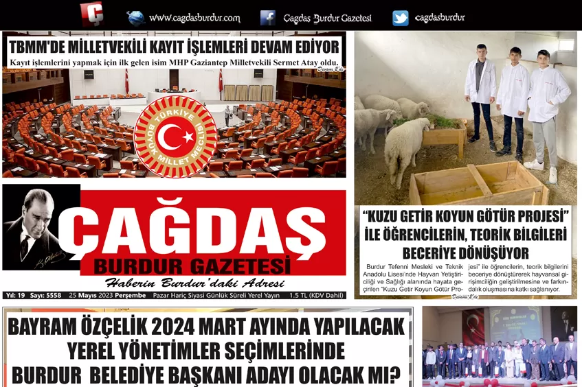 GAZETEMİZİN 25 MAYIS 2023 TARİHLİ SAYISI