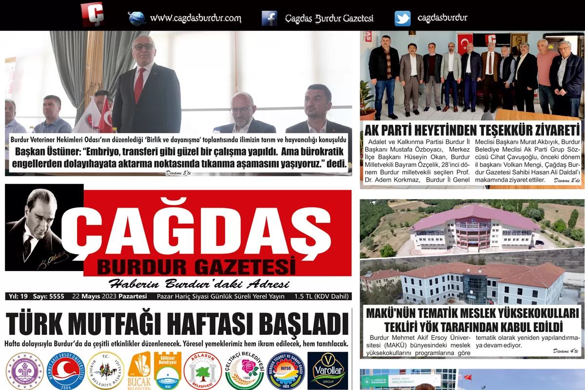 GAZETEMİZİN 22 MAYIS 2023 TARİHLİ SAYISI 