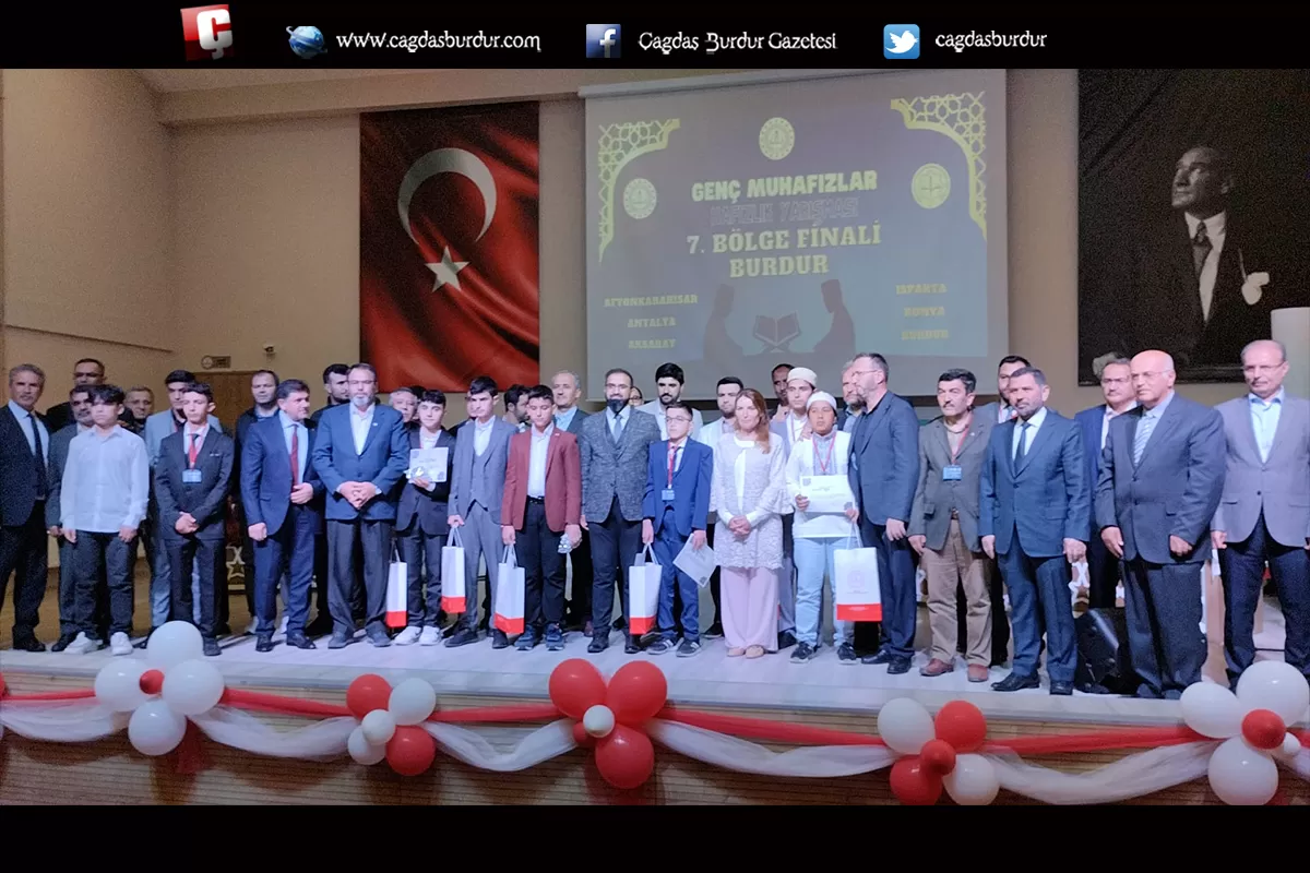 7.Bölge Genç Muhafızlar Hafızlık Yarışması, Burdur’da düzenlendi.