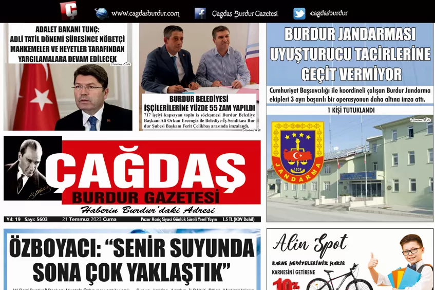 GAZETEMİZ 21 TEMMUZ 2023 TARİHLİ SAYISI