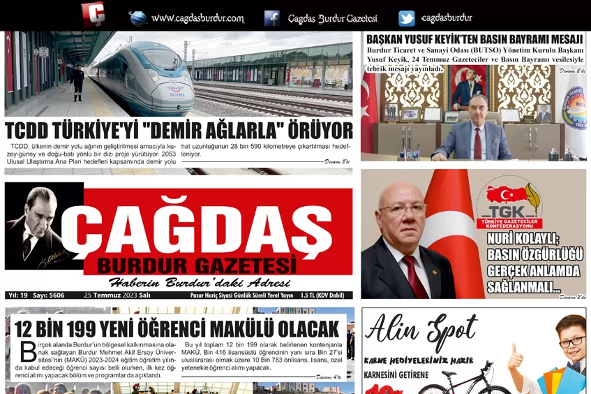 GAZETEMİZ 25 TEMMUZ 2023 TARİHLİ SAYISI 