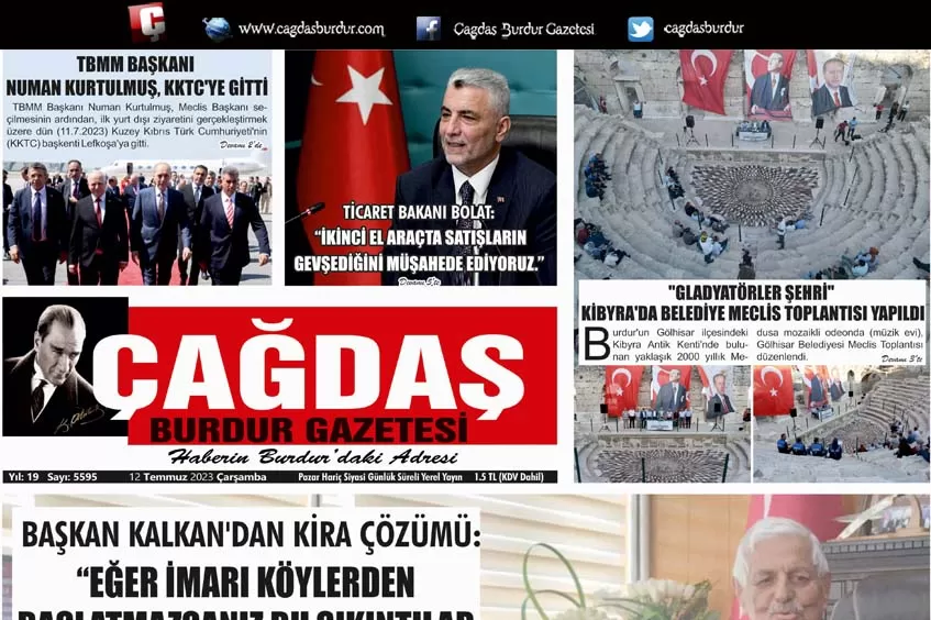 GAZETEMİZİN 12 TEMMUZ 2023 TARİHLİ SAYISI 