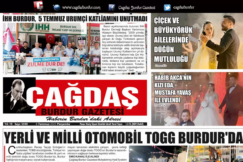 GAZETEMİZİN  6 TEMMUZ 2023 TARİHLİ SAYISI