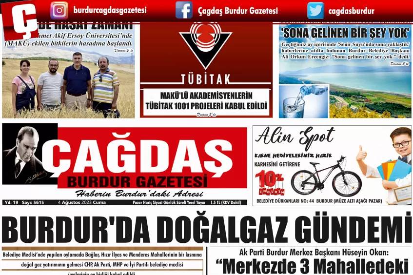 GAZETEMİZ 4 AĞUSTOS 2023 TARİHLİ SAYISI 