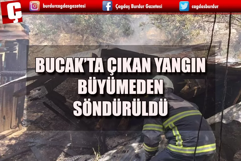 BURDUR’DA ODUNLUK YANGINI BÜYÜMEDEN SÖNDÜRÜLDÜ