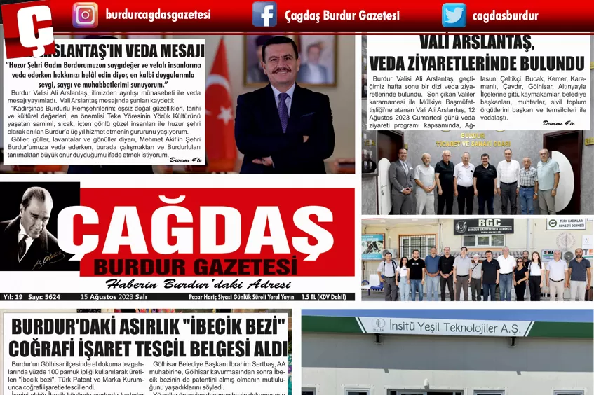 GAZETEMİZ 15 AĞUSTOS 2023 TARİHLİ SAYISI