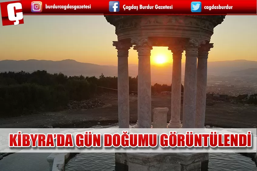 GLADYATÖRLER ŞEHRİNDE GÜN DOĞUMU DRON İLE GÖRÜNTÜLENDİ