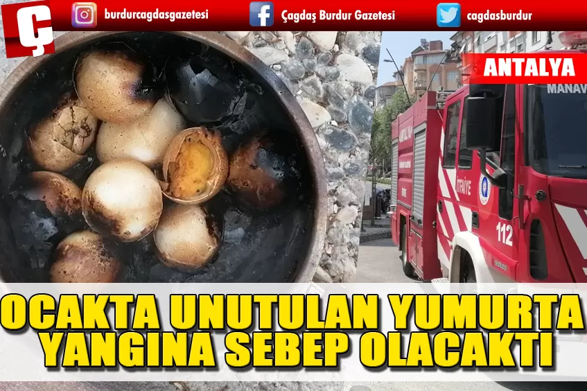 OCAKTA UNUTULAN YUMURTA HERKESİ ALARMA GEÇİRDİ