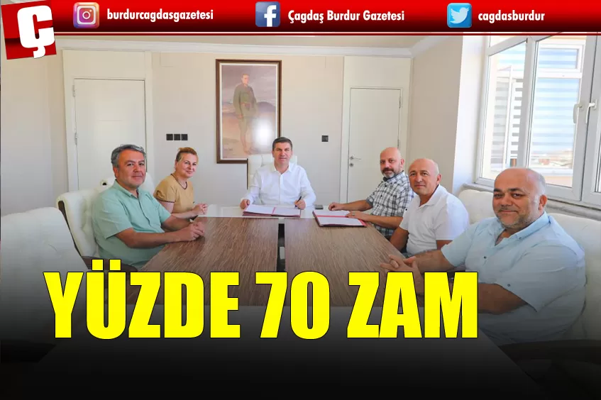 BURDUR BELEDİYESİ'NDEN YÜZDE 70 ZAM!