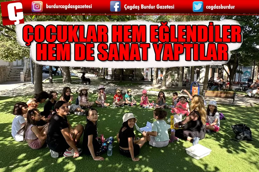 BURDUR BELEDİYESİ KÜLTÜR VE SANAT ATÖLYESİ'NDEN ÇOCUKLARA EBRU SANATI ETKİNLİĞİ