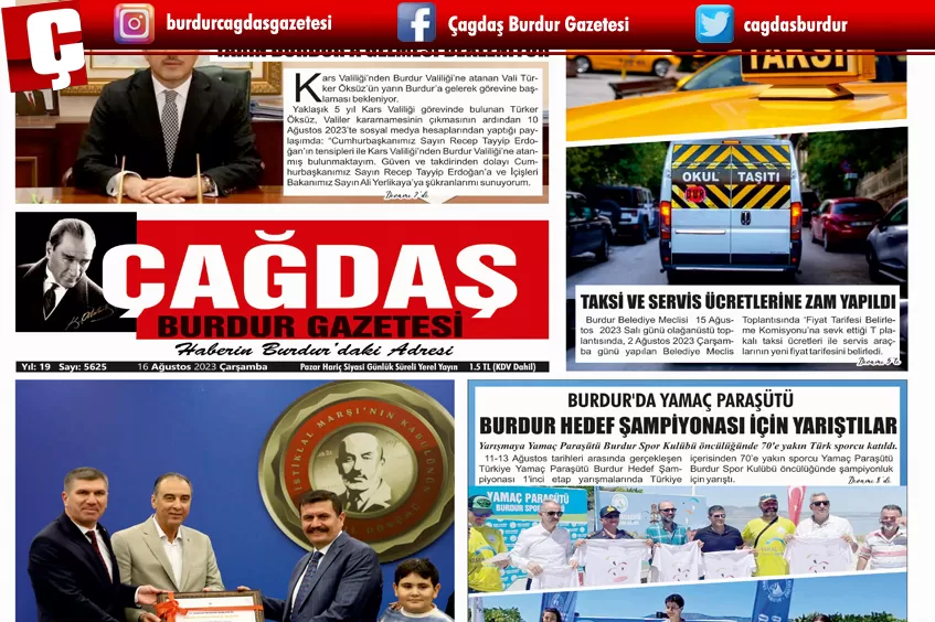 GAZETEMİZ 16 AĞUSTOS 2023 TARİHLİ SAYISI