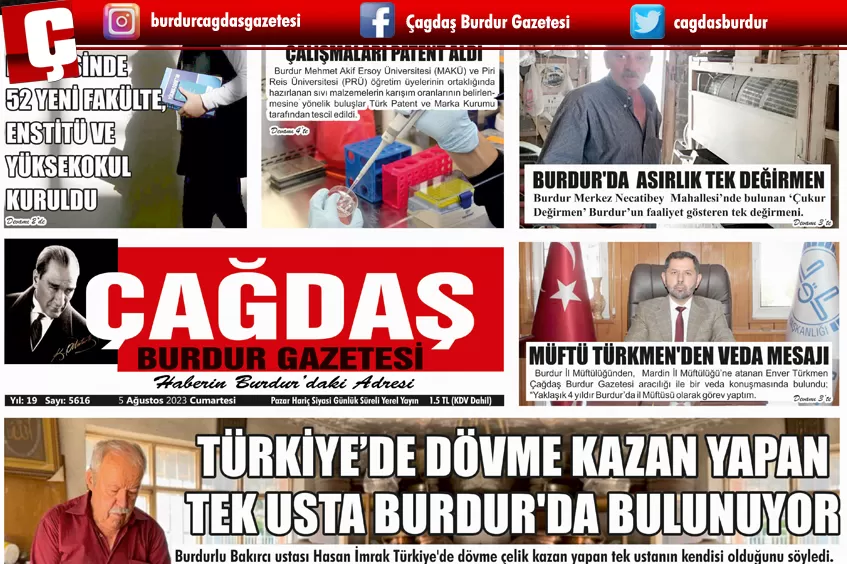 GAZETEMİZ 5 AĞUSTOS 2023 TARİHLİ SAYISI