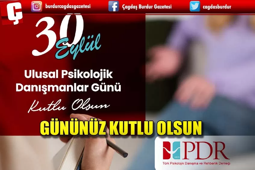 30 EYLÜL ULUSAL PSİKOLOJİK DANIŞMANLAR GÜNÜ KUTLU OLSUN