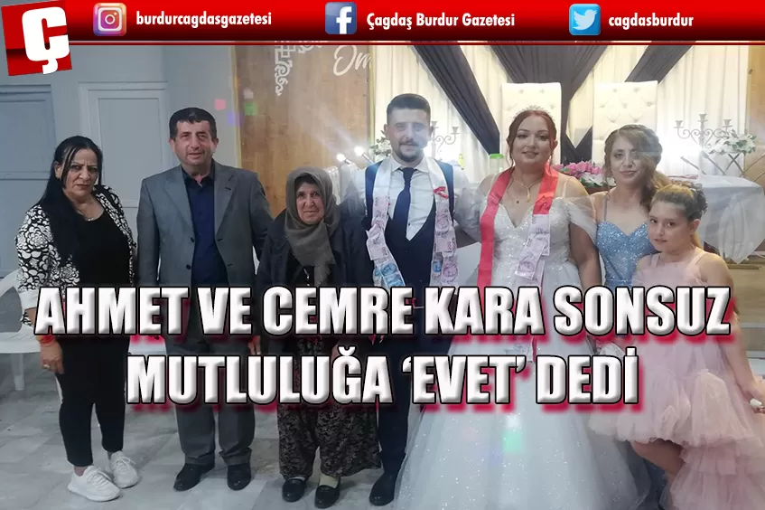 AHMET VE CEMRE KARA ÇİFTİ DÜNYA EVİNE GİRDİ