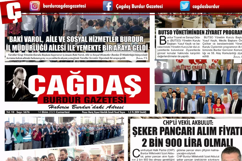 GAZETEMİZİN 14 EKİM 2023 TARİHLİ SAYISI