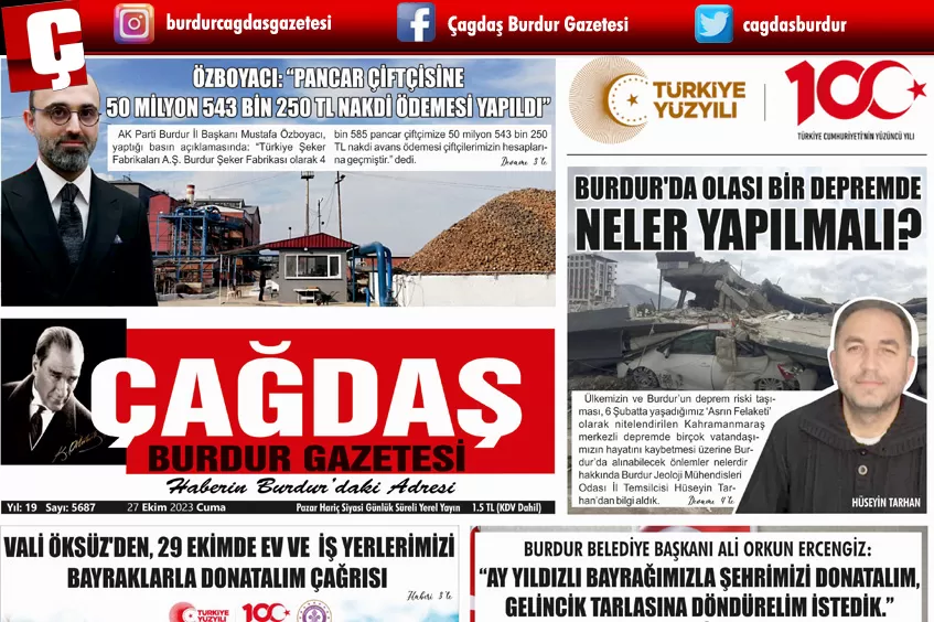 GAZETEMİZ 26 EKİM TARİHLİ SAYISI