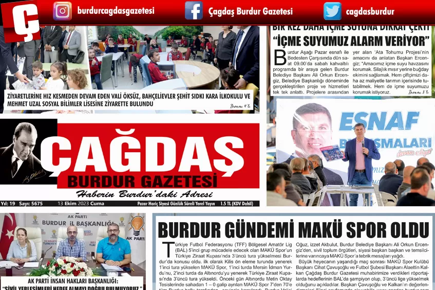 GAZETEMİZ 13 EKİM 2023 TARİHLİ SAYISI