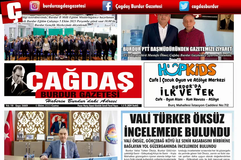 GAZETEMİZ 6 EKİM 2023 TARİHLİ SAYISI