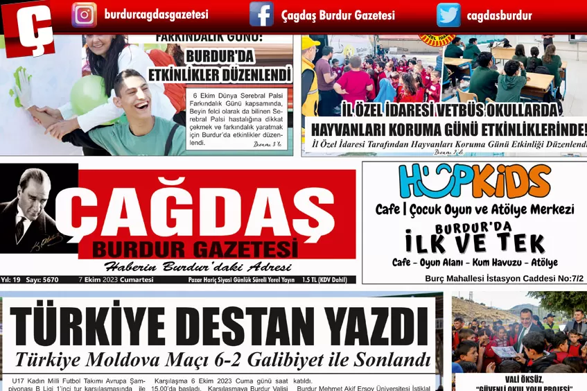 GAZETEMİZ 7 EKİM 2023 TARİHLİ SAYISI