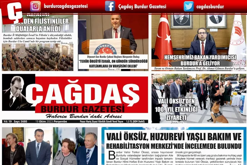 GAZETEMİZ 19 EKİM 2023 TARİHLİ SAYISI 