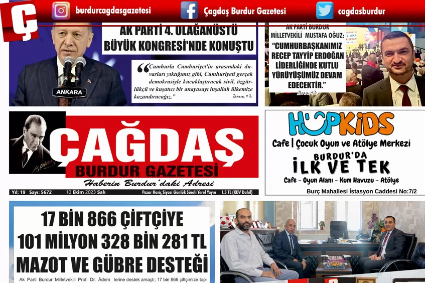 GAZETEMİZ 10 EKİM 2023 TARİHLİ SAYISI