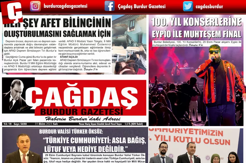 GAZETEMİZ 31 EKİM TARİHLİ SAYISI