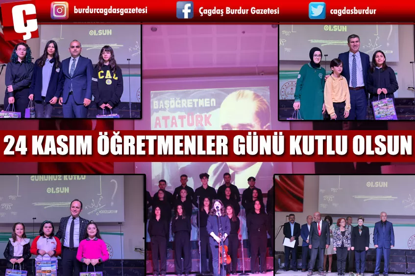 BURDUR’DA 24 KASIM ÖĞRETMENLER GÜNÜ KUTLANDI