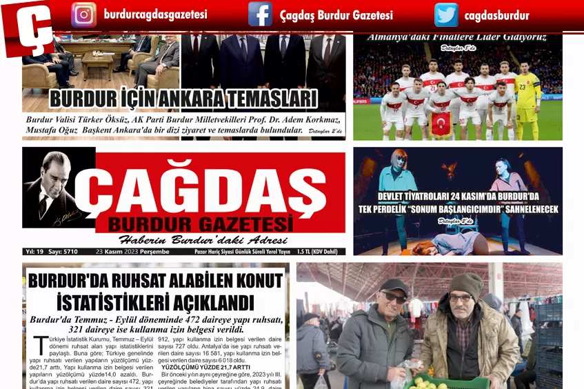 GAZETEMİZ 23 KASIM 2023 TARİHLİ SAYISI