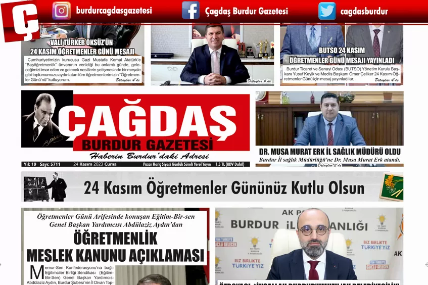 GAZETEMİZ 24 KASIM 2023 TARİHLİ SAYISI