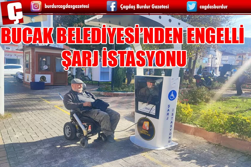 BUCAK BELEDİYESİ'NDEN ÜCRETSİZ ŞARJ İSTASYONU