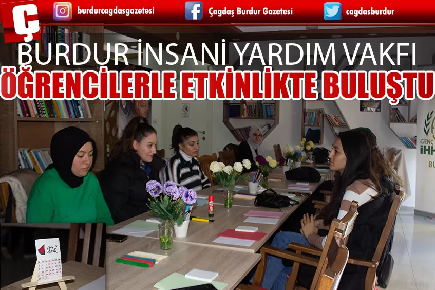 İHH GENÇ BURDUR GENÇLERLE MASA TAKVİMİ HAZIRLAMA ETKİNLİĞİ GERÇEKLEŞTİRDİ