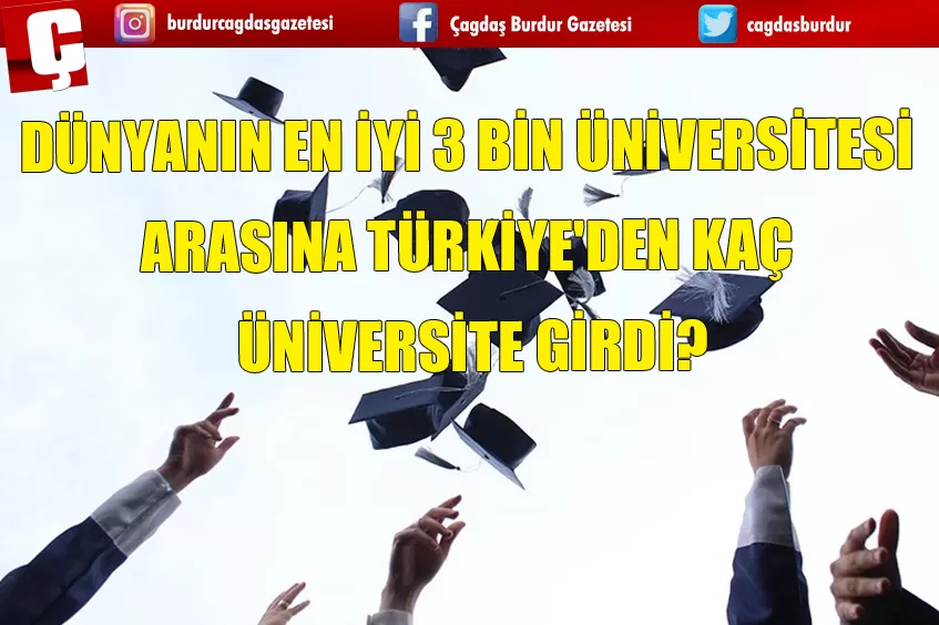 DÜNYANIN EN İYİ 3 BİN ÜNİVERSİTESİ ARASINA TÜRKİYE'DEN 119 ÜNİVERSİTE GİRDİ 