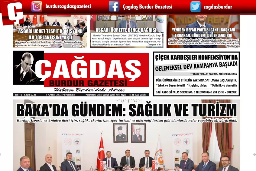 GAZETEMİZ 14 ARALIK 2023 TARİHLİ SAYISI