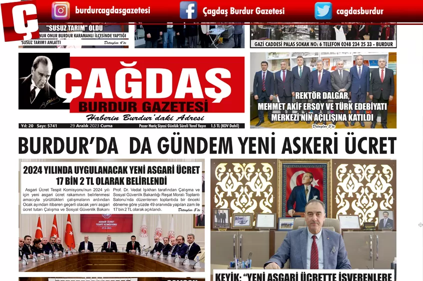 GAZETEMİZ 29 ARALIK 2023 TARİHLİ SAYISI