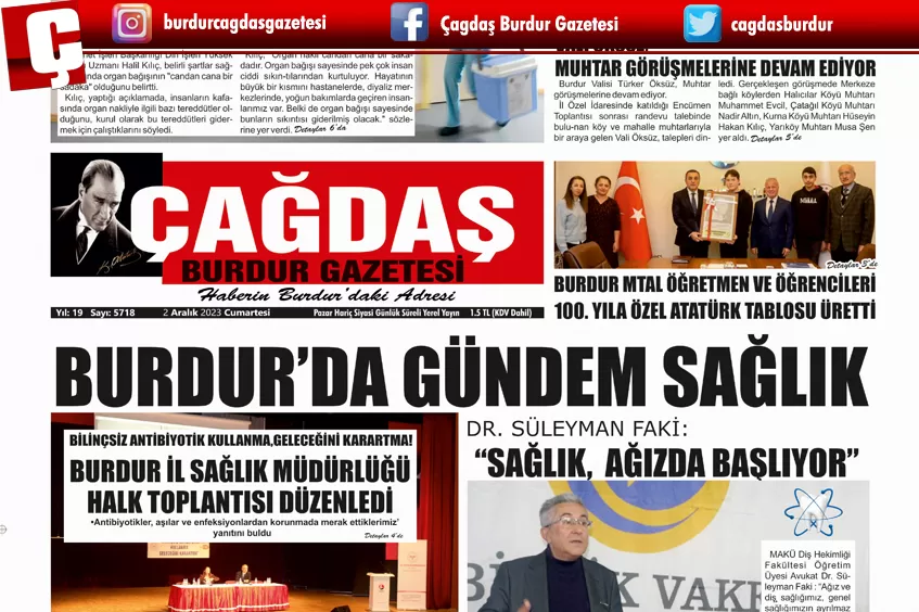 GAZETEMİZ 2 ARALIK 2023 TARİHLİ SAYISI