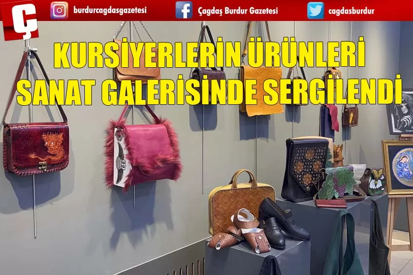 KURSİYERLERİN ÜRÜNLERİ SANAT GALERİSİNDE SERGİLENDİ 