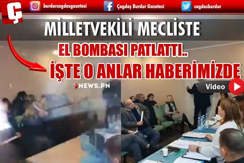 MİLLETVEKİLİ MECLİS BİNASINDA 3 EL BOMBASI PATLATTI.. DEHŞET ANI BÖYLE KAYDEDİLDİ