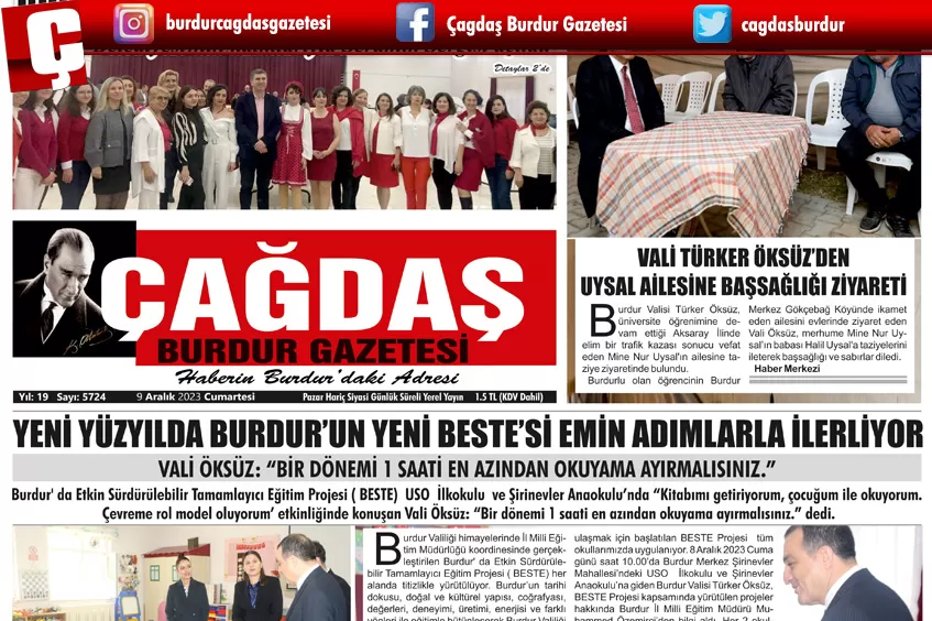 GAZETEMİZ 9 ARALIK 2023 TARİHLİ SAYISI