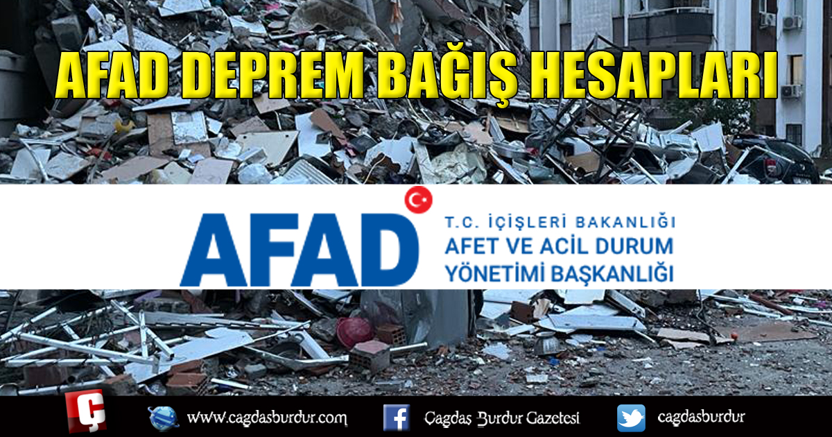 AFAD DEPREM BAĞIŞ HESAPLARI