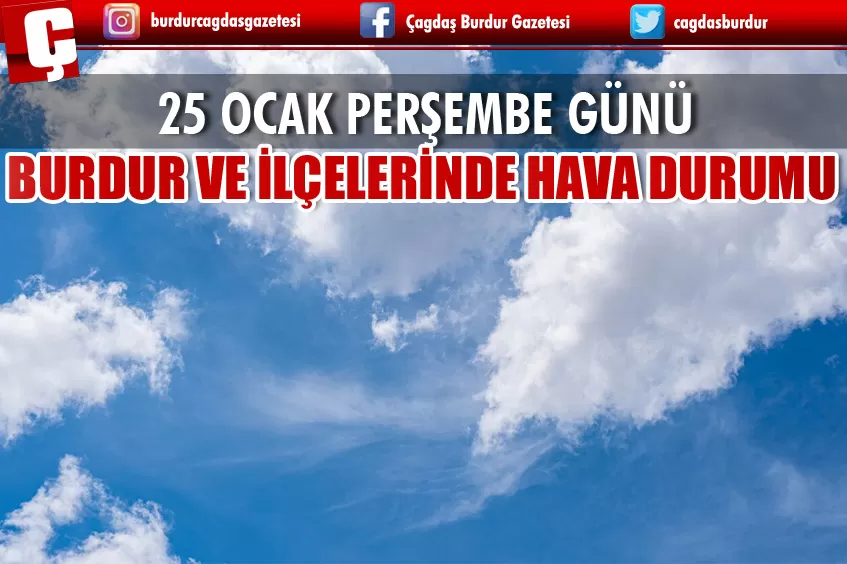 25 OCAK PERŞEMBE HAVA DURUMU