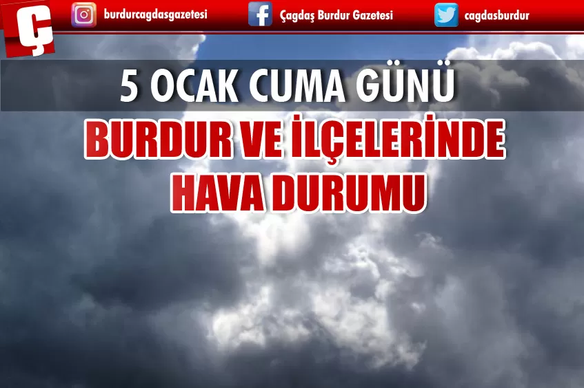 5 OCAK CUMA HAVA DURUMU